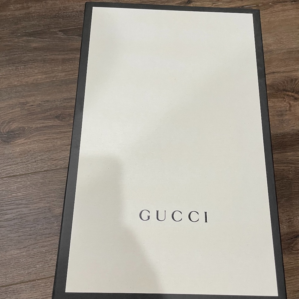 authentic empty Gucci box with magnetic lid closure